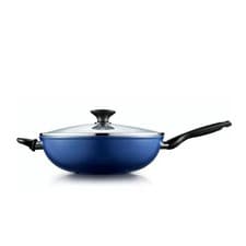 Image of Blue Diamond 32 cm Wok with Lid Ceramic Non-Stick Stir-Fry Pan (Open Box)