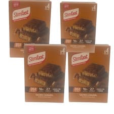 Image of Slim Fast 16 Meal Bars Salted Caramel High Protein Fibre Diet Snack Replacement