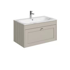 Image of Balterley Wall Hung 1 Drawer Unit & Stone Basin 1 Tap Hole - Choose Size/Colour