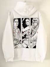 Image of STAR WARS & LucasFilm White Fleece Hoody/ Hooded Sweatshirt Size M