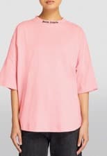 Image of PALM ANGELS Oversized Classic Logo T-Shirt PinkSize Small GENUINE RRP £220 #L3