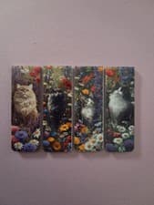 Image of Set Of 4 Magnetic Bookmarks - Cats