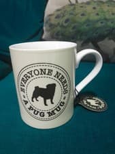 Image of Fine bone china Pug Mug. Brand New With tags. Perfect present for dog lovers