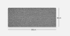 Image of Grey Loofah Shower Mat Non Slip Quick Dry Bath Mat Super Absorbent Anti Mould