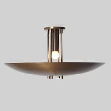 Image of Modern Brass Semi Flush Mount Ceiling Light – Vintage Pendant Fixture for home