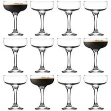 Image of 12x LAV Misket Espresso Martini Glasses Glass Cocktail Coupes 235ml Clear