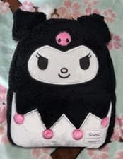 Image of NEW Loungefly Sanrio Kuromi Soft Plush Sherpa Mini Backpack Purse Bag Cosplay
