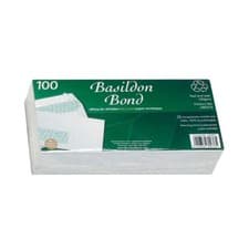 Image of Basildon Bond DL Envelopes Wallet Peel and Seal 120gsm White Window 400 Pack