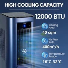 Image of ELECCI 4-in-1 Portable Air Conditioner -12000 BTU Cooling/Heating for 60m² Space