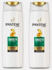Image of 2x Pantene Pro V Shampoo Smooth &Sleek 270 ml For Silky Smoothness&Frizz Control