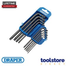 Image of Draper TX-STAR Torx Allen Key Set T10, T15, T20, T25, T27, T30, T40, T45 and T50