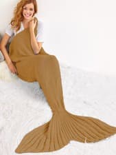 Image of Mermaid Tail Blanket Handmade Throw Wrap Around Hoodie