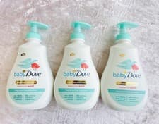 Image of 3 x 400ml Baby Dove Fragrance Free Head to Toe Wash Gentle Soothing Hair & Body