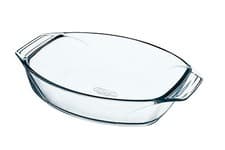 Image of Pyrex Irresistable Easy Grip Oval Glass Roaster 35 x 24cm - Transparent