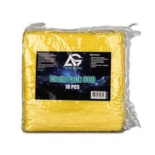 Image of Premium Quality 10-Pack 40x40cm 300 GSM Borderless Microfibre Cloths — Yellow