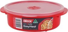 Image of Microsafe 750ml Round Food Container with Steam Vent - Red, Easy Clean & Durable