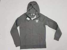 Image of New Mens 11 Degrees Core Full Zip hoodie charcoal marl Size S