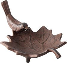 Image of FB152 Small Cast Iron Bird Bath, Antique Brown