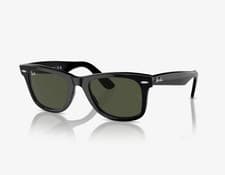 Image of Ray-Ban RB 2140 901 Sunglasses Unisex, Black, Wayfarer G15, Classic 50-22