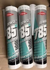 Image of Dowsil 785+ Sanitary Acetoxy Silicone Sealant, Clear, Bacteria Resistant, 310ml