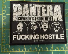 Image of Pantera Fkg Hostile Woven Sew On Packed Patch Officially Licensed