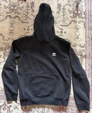 Image of Adidas Black Trefoil Essentials Hoodie Men's Size Medium