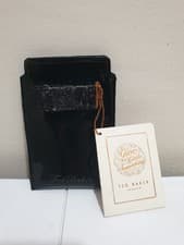 Image of Ted Baker Credit Card Holder Wallet Black W/Glitter Bow