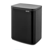 Image of NEW - 12L Matt Black Brabantia Bo Waste Bin - soft close lid