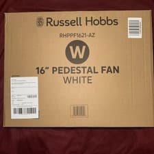Image of Russell Hobbs 16" Inch,Lightweight, Pedestal Fan,3 Speeds,White-Brand New+Boxed 