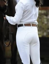 Image of Dublin Supa Shape Profile Flex Full Seat Breeches In White Size 12/30”. BNWT