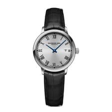 Image of Raymond Weil Toccata Ladies Black Leather Quartz Watch, 29mm 5985-STC-00659