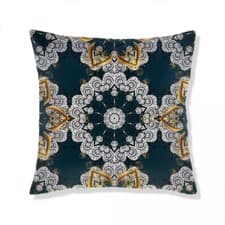 Image of Colorful Printed Cushion Cover 100% Polyester Home Office Sofa Decor Size 18x18"