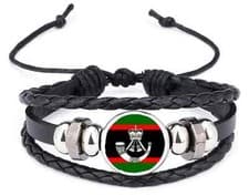 Image of The Rifles British Army Military Black Leather Bracelet And Gift Bag