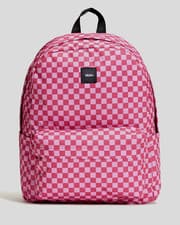 Image of Vans Old Skool Backpack - CHECK PINK