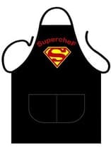 Image of MENS/WOMENS,BLACK PRINTED NOVELTY APRON,KITCHEN OR BBQ, FOR A SUPER CHEF