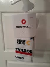 Image of Castelli Mens Cycling Rosso Corsa Pro Soudal Summer Cycling Socks L/XL White