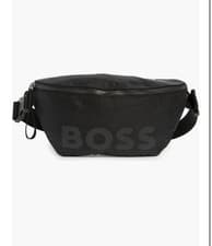 Image of Hugo Boss Bumbag Pixel Recycled Belt Bag Black New Tags Logo Boss