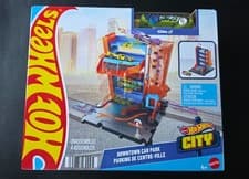 Image of Hot Wheels City Downtown Car Park - 4-Level Garage Playset with 1 Car