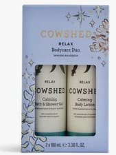 Image of Cowshed Relax CALMING Bath & Shower Gel Wash & Body Lotion Duo 2 x 100ml