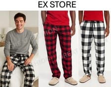 Image of Mens Pyjama Bottoms Lounge Pants Boys Pyjamas Trousers PJ Cotton Soft UK NEW