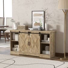 Image of TV Stand for TVs up to 65" Entertainment Center with Storage Cabinet