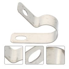 Image of 3 Pieces Fastener Line Type Cable Clip Stainless Steel Metal Clips