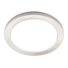 Image of Litecraft Darly Flush Bathroom Ceiling or Wall Light 18 Watt LED - Satin Nickel 