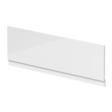 Image of Nuie Fully Waterproof Straight Bath Front & End Panels L-Shaped White Bathroom