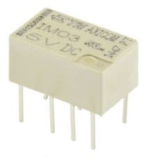 Image of 1 x 1 x TE Connectivity DPDT Non-Latching Relay PCB Mount, 5V dc Coil, 2 A