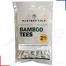 Image of Masters White Bamboo Golf Tees Wooden Bio Degradable Wood