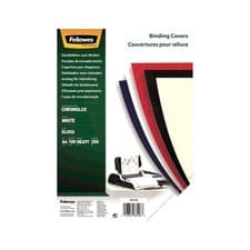 Image of Fellowes Chromolux A4 Binding Covers White Pack of 100 (5378006)