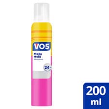 Image of VO5 MEGA HOLD STYLING MOUSSE 200ML (PACK OF 3)