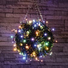 Image of Christmas multicoloured fairy LED Lights 50 Xmas OUTDOOR TIMER free BATTERIES