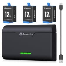 Image of Powerextra Replacement Go Pro Hero 12/11/10/9 Battery 3 Pack 2250mAh go pro hero